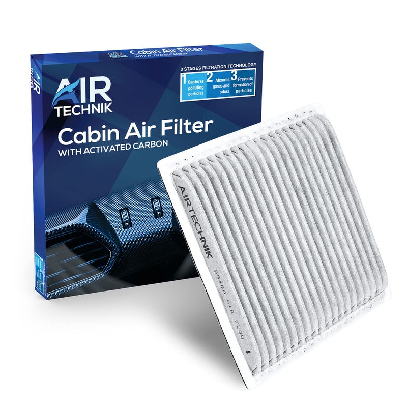 AirTechnik CF9846A Cabin Air Filter w/Activated Carbon | Fits Mazda MPV/Mitsubishi Endeavor, Galant/Subaru B9, Legacy, Outback/Toyota 4Runner, Celica, FJ Cruiser, Prius, Sienna - 87139-47010 - Image 1